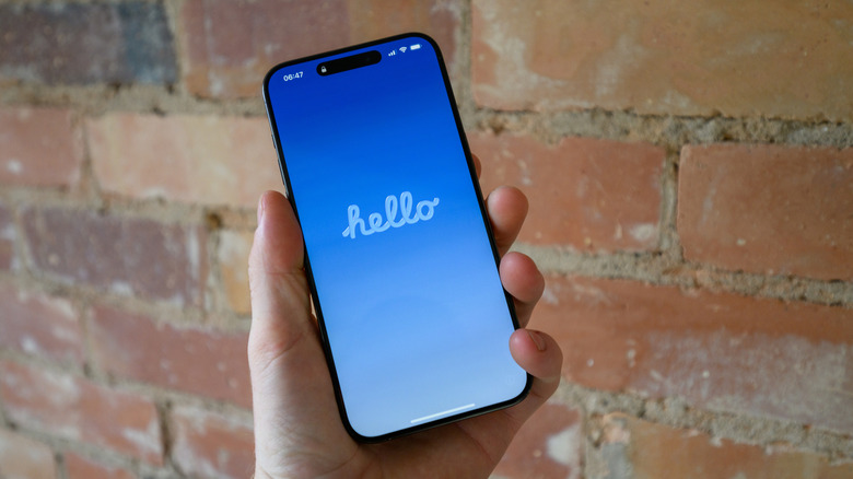 An iPhone displaying the 