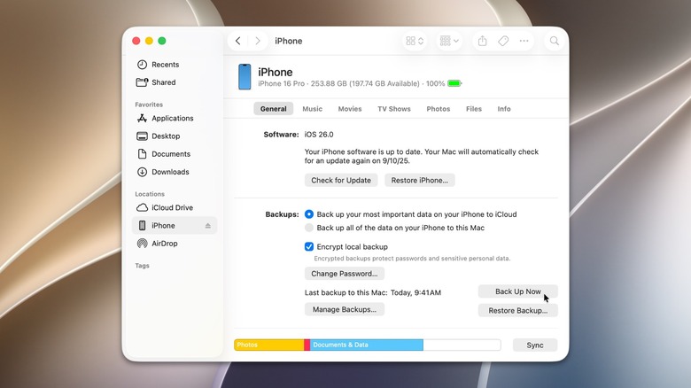 Managing iPhone backup from a Mac or PC.