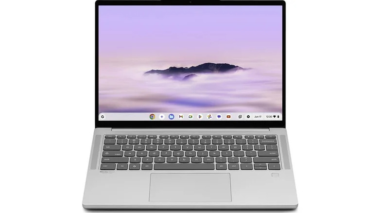 A Lenovo Chromebook laptop.