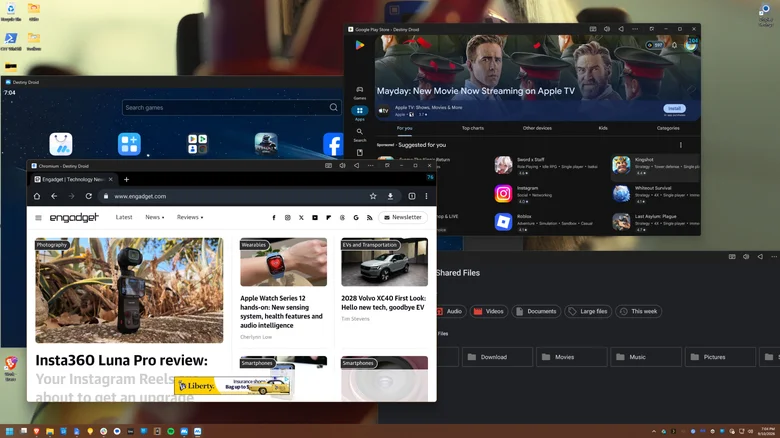 Android apps emulated on Windows 11 with MuMuPlayer.