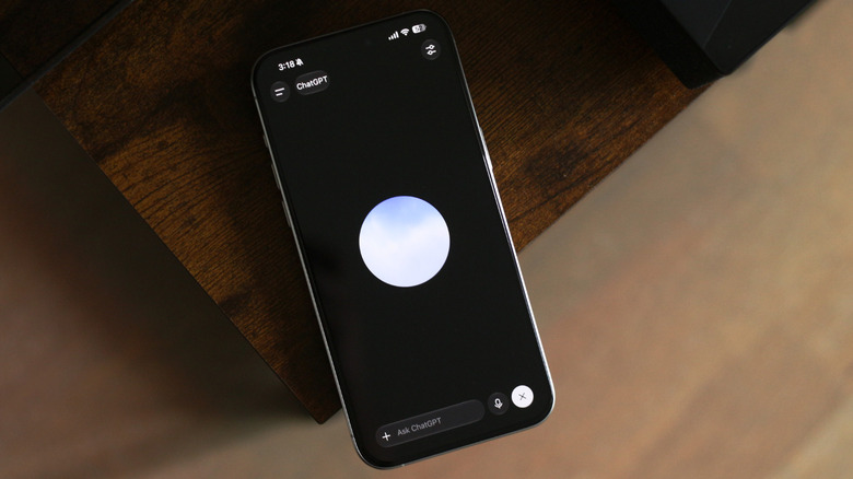 ChatGPT Voice mode on an iPhone