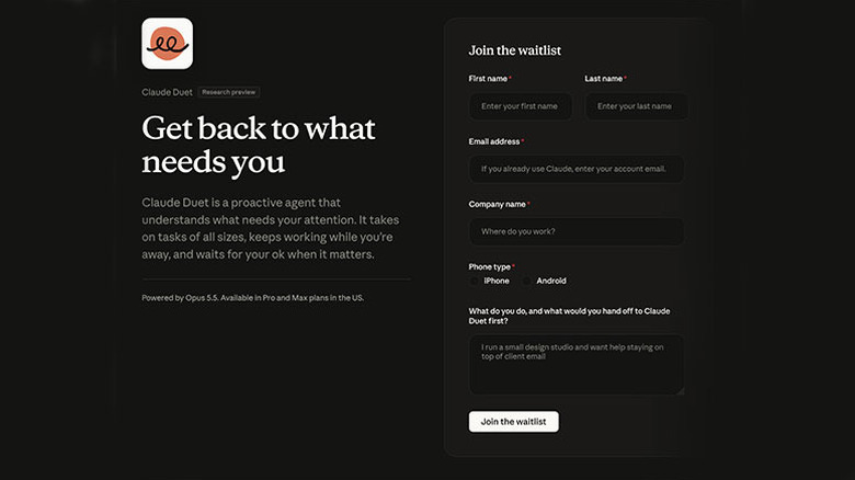 Claude Duet currently has a waitlist.