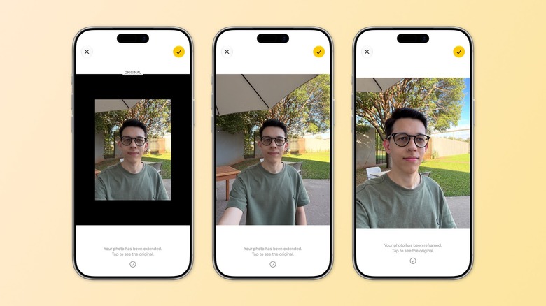 Extending and reframing photos in iOS 27.