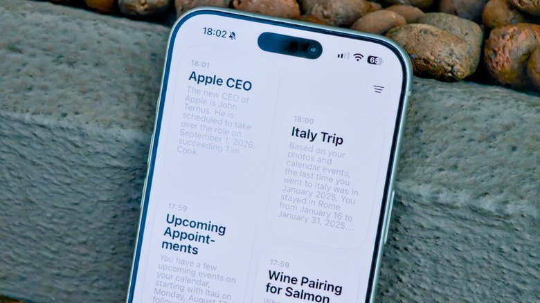 Card view in the Siri app on iOS 27.