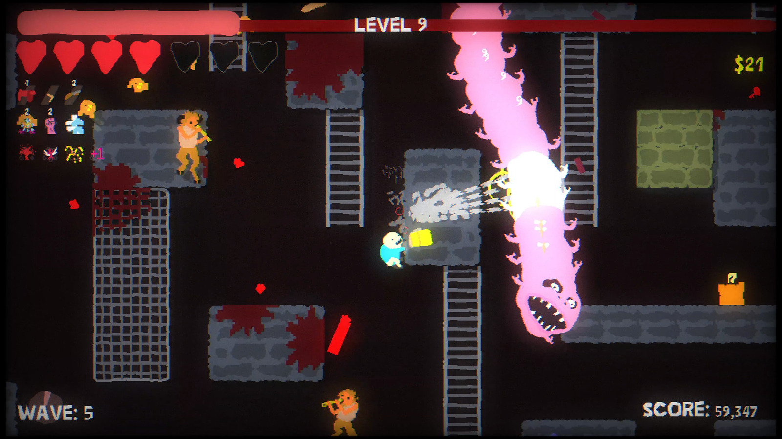 If Vampire Survivors and Spelunky had a baby, it'd be Messhof's Blood Dungeon