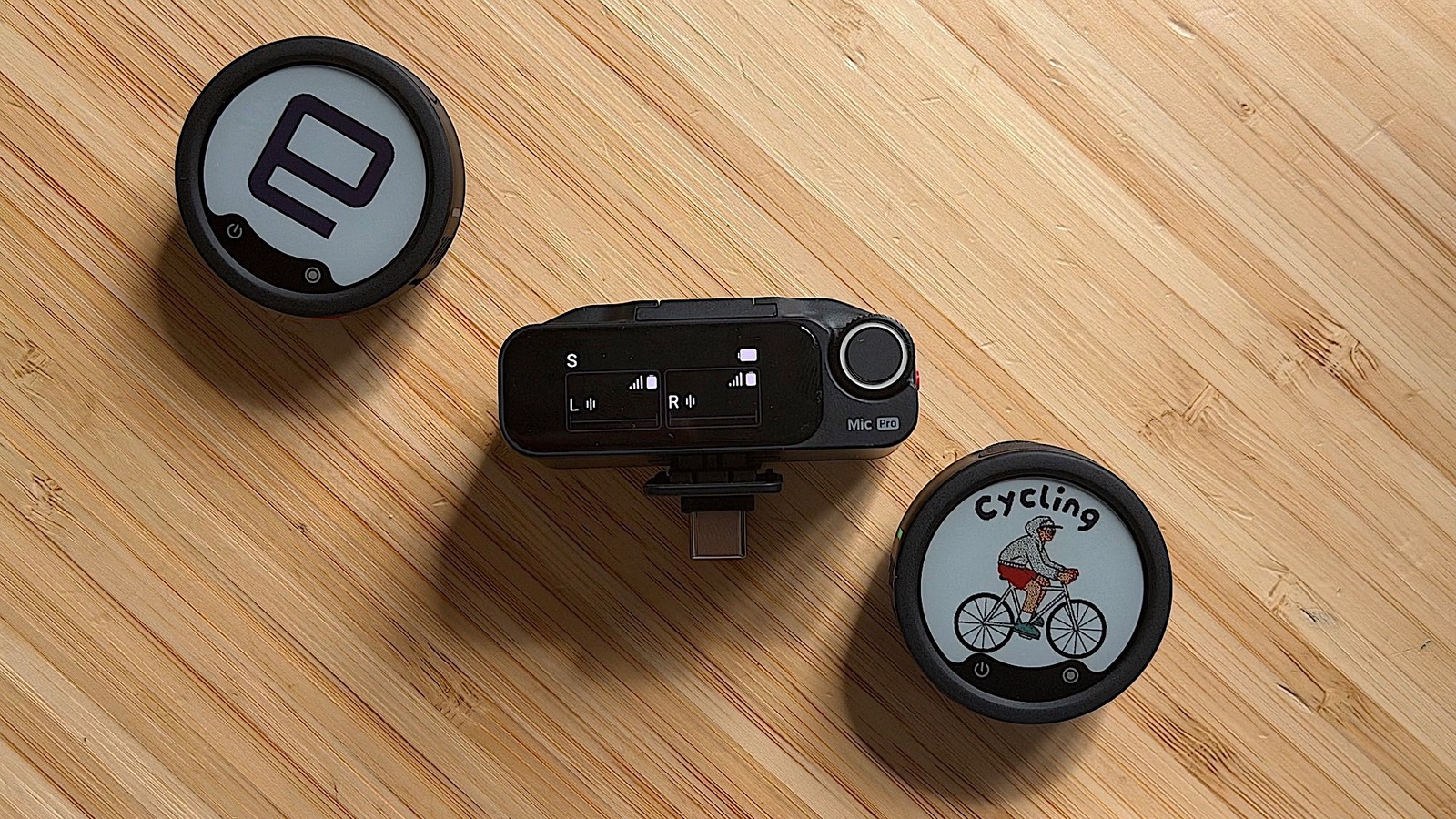 Insta360's Mic Pro has three built-in mics and looks like a chunky pin badge