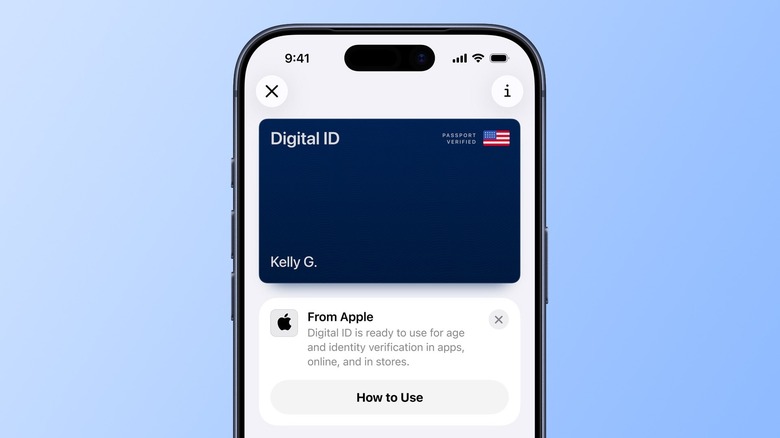"Digital ID" passport in the iPhone's Wallet app.