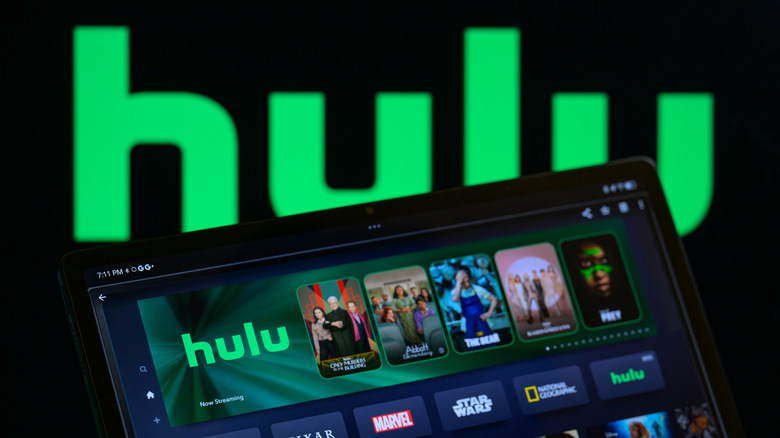 The Hulu menu screen.