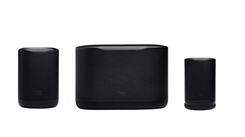 Three speakers in a row.