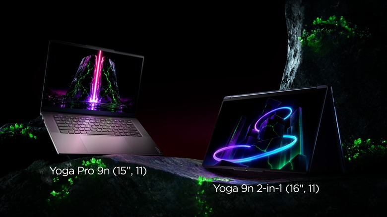 Promotional image of the new Yoga Pro 9n and Yoga 9n 2-in-1