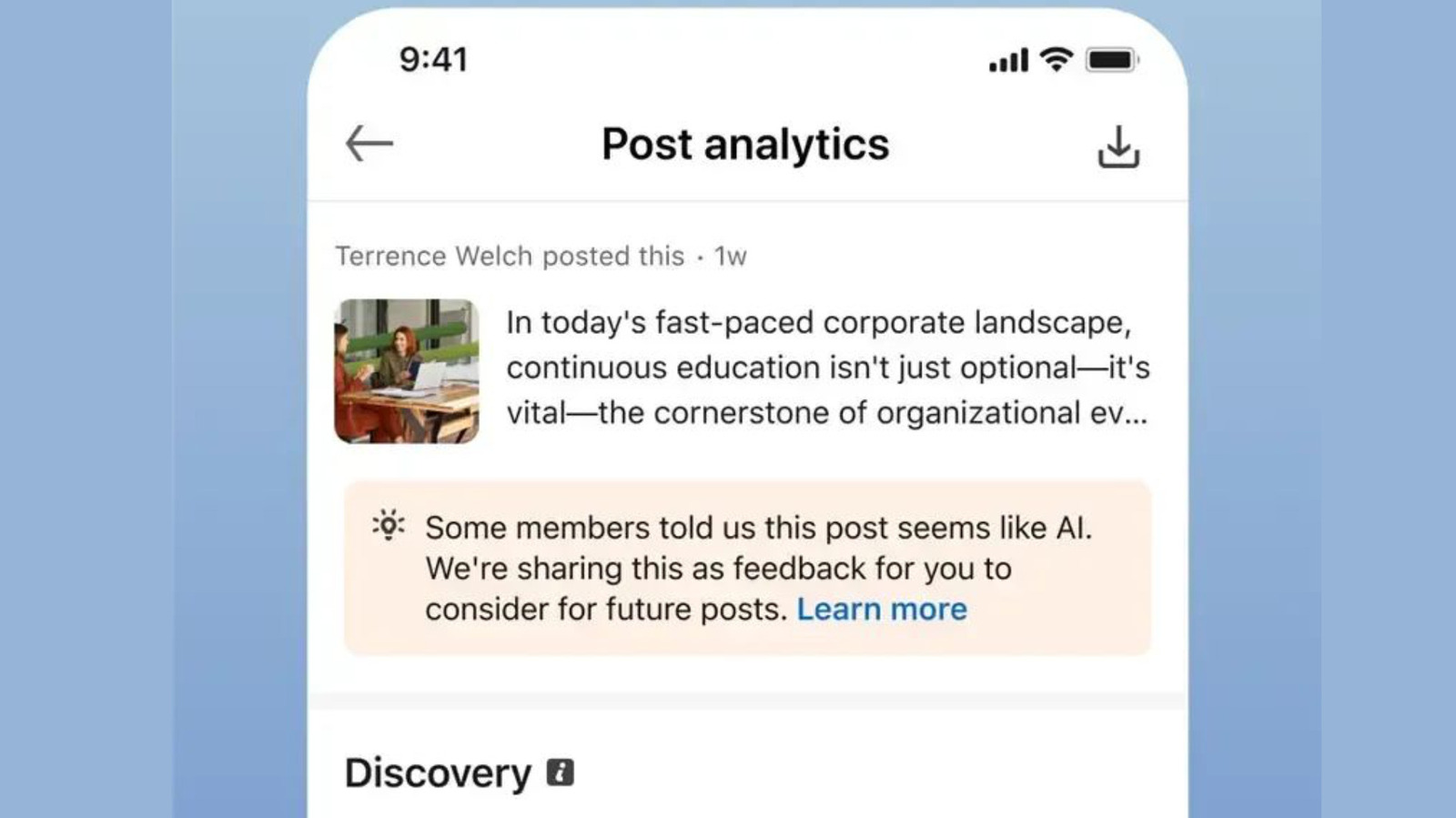 LinkedIn says its AI slop button is working
