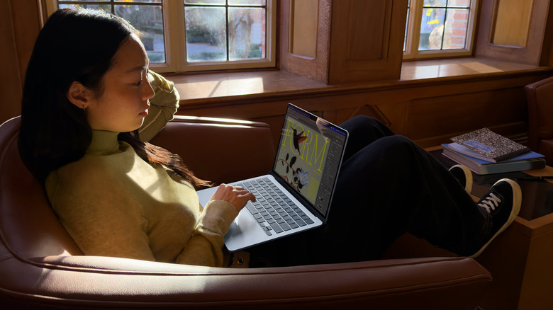Apple's 13-inch MacBook Air M5 is shown in silver color