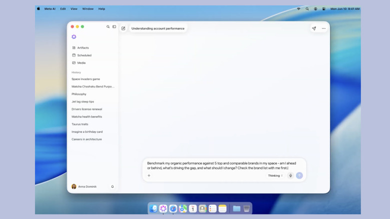 The Meta AI Mac app.