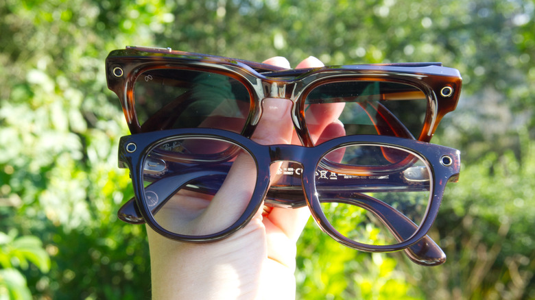 The Ray-Ban Meta Optics and the Meta Fury Glasses side by side.