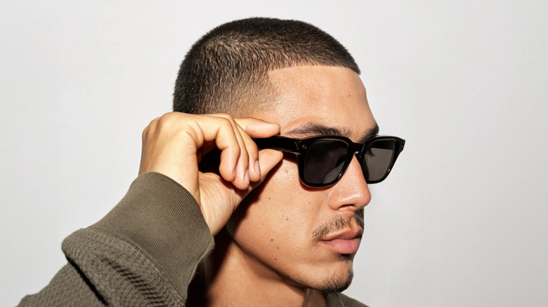 A man wearing glasses