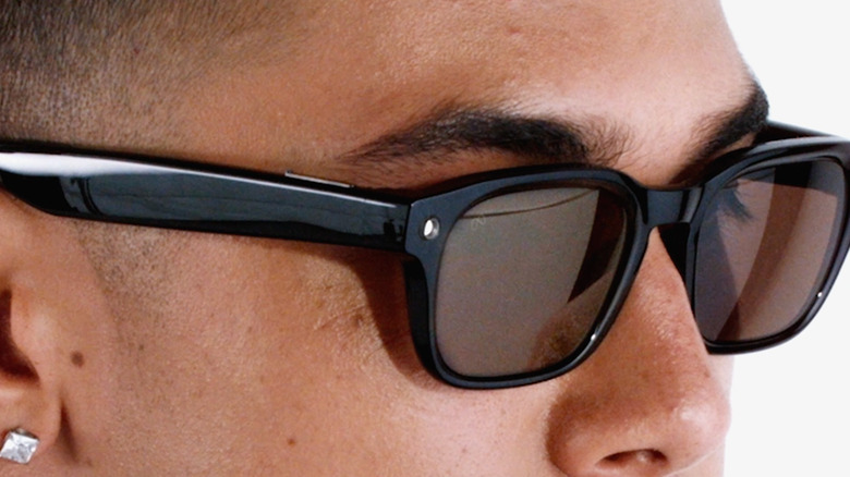 A person wearing Meta glasses.
