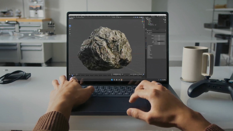 A screenshot of the Surface Laptop Ultra from Microsoft's event in San Francisco.