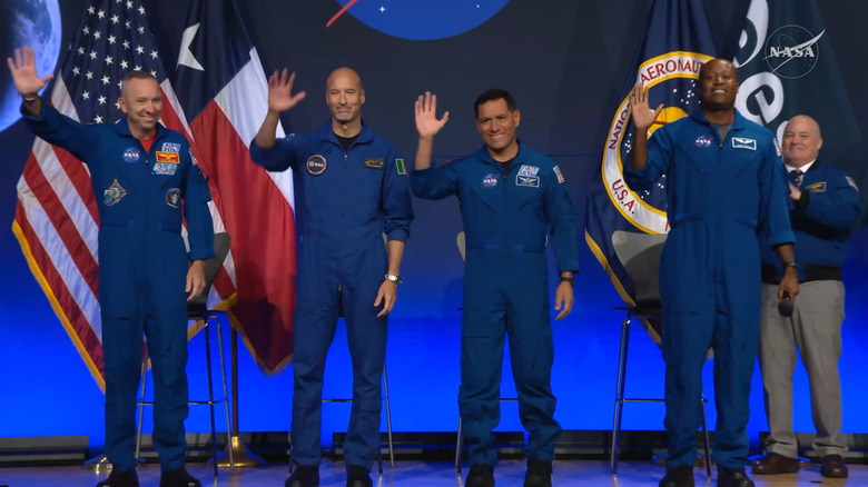 From left to right, the crew of Artemis III: ﻿Randy Bresnik, Luca Parmitano, Frank Rubio and Andre Douglas.
