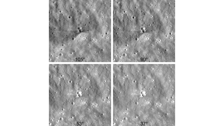Crater on the lunar surface