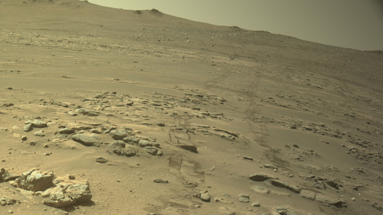 Shot of Mars captured by Perseverence rover on October 11, 2026 on the day it set a new off-world distance record