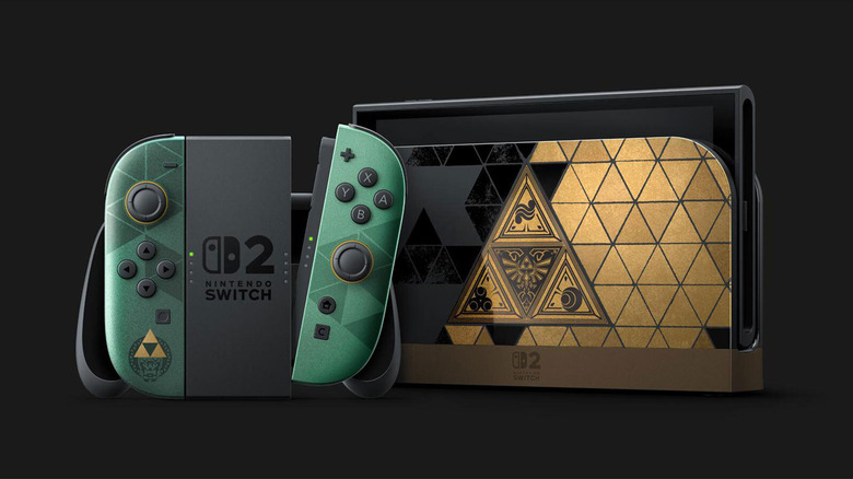 The Legend of Zelda 40th anniversary Switch 2 has metallic green and gold Joy-Cons.
