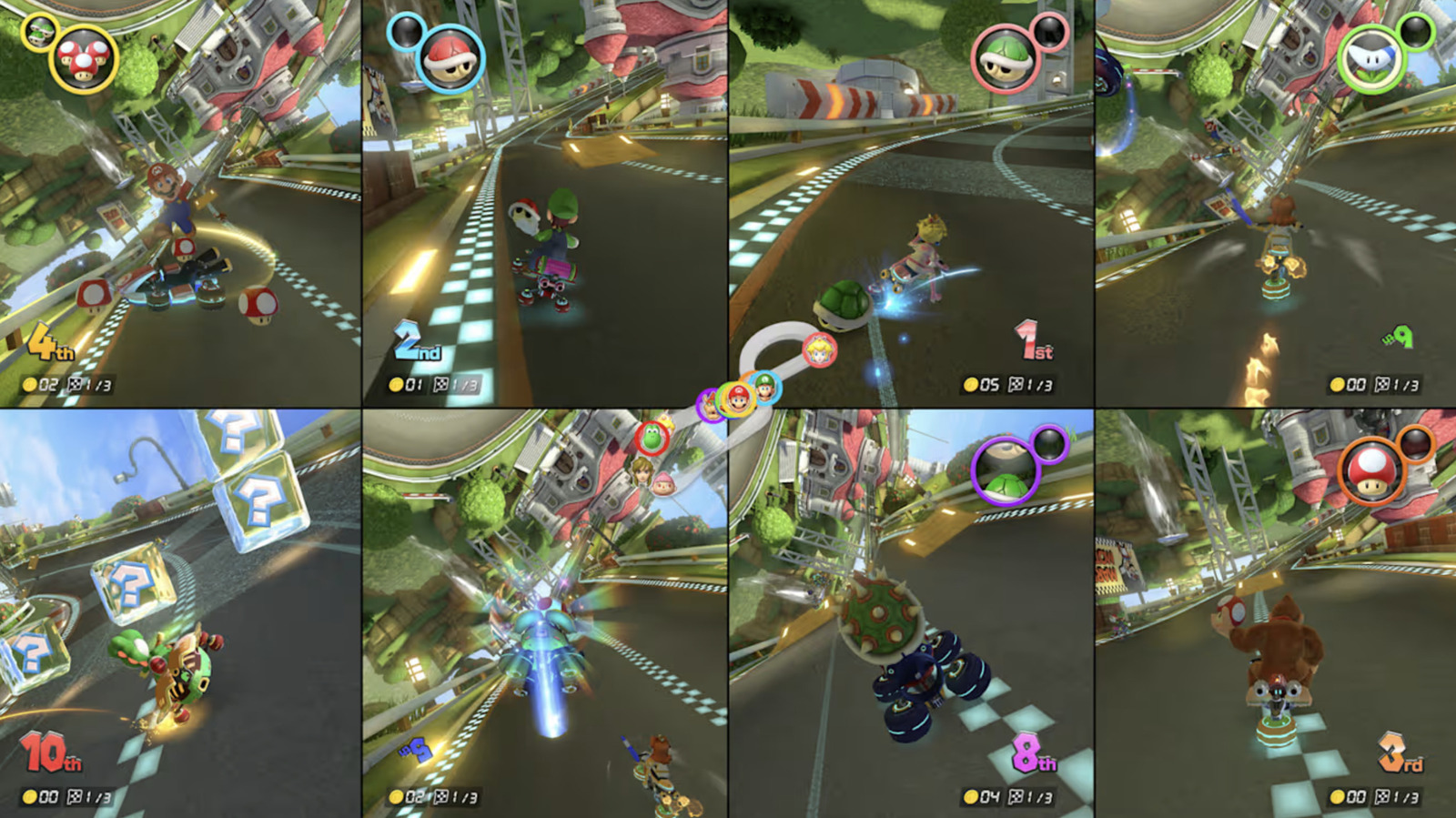 Nintendo's surprise free update for Mario Kart 8 Deluxe on Switch 2 includes eight-player split-screen