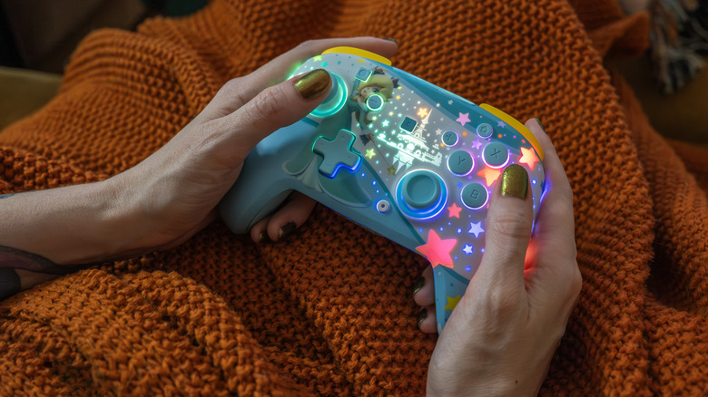 Rosalina Switch 2 controller with RGB lighting from Turtle Beach.