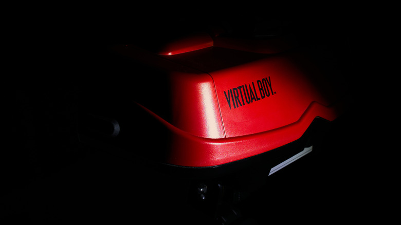 A Nintendo Virtual Boy with a dark background.