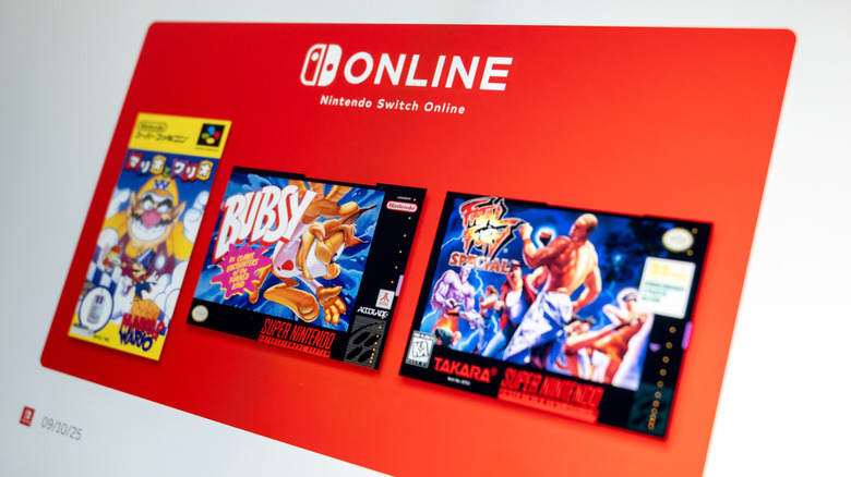 Nintendo Switch Online promo banner.