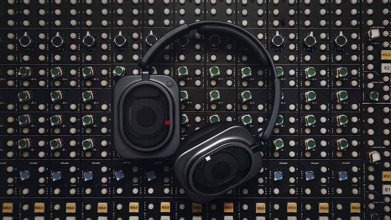 Nothing Headphones 1 Pro on a mixing desk.