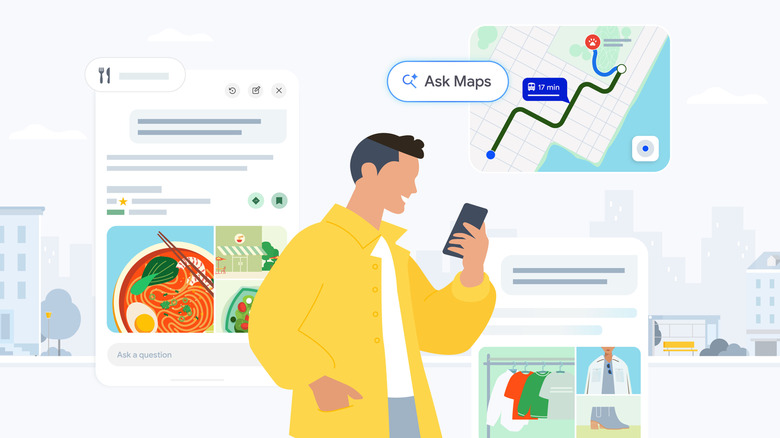 Key art for Google's Ask Maps announcement.