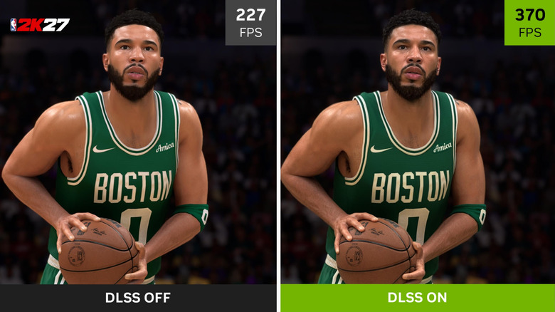 A DLSS 5 comparison on NBA 2K27.