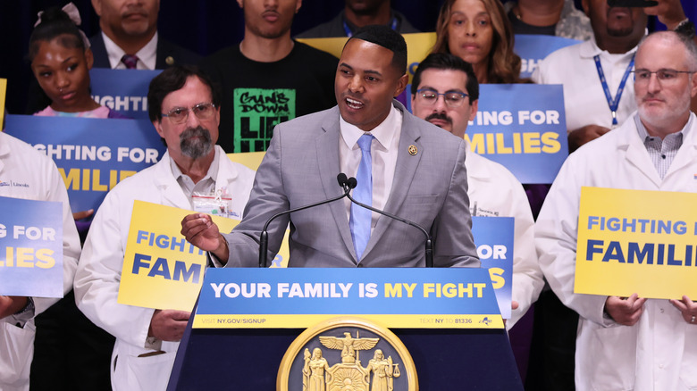 Rep. Torres speaking at an event.