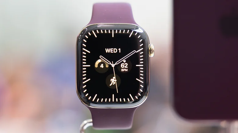 An Apple Watch Series 12 on display.