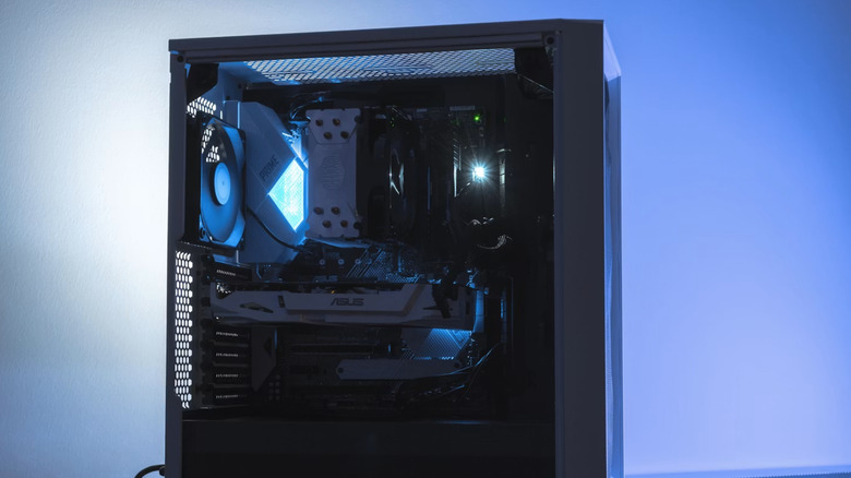 An ASUS PC opened up.