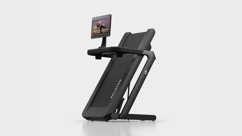 Peloton Tread Flex, stood upright.