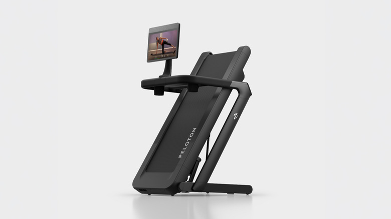Peloton Tread Flex, stood upright.