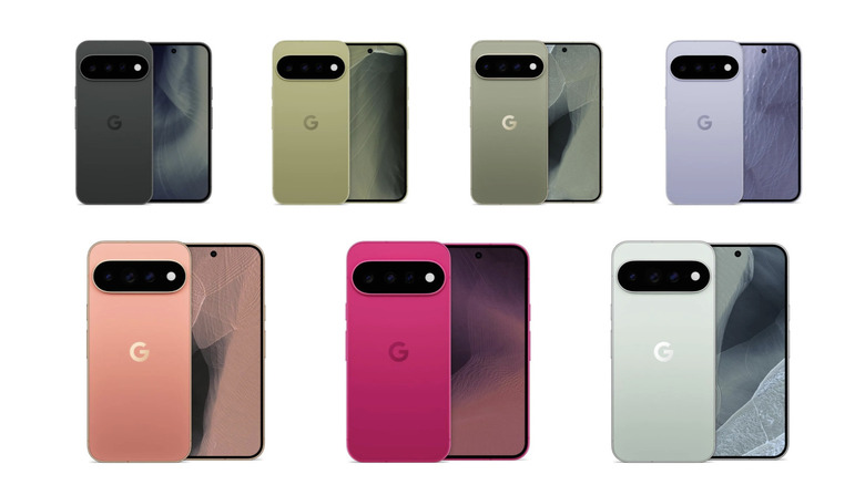 Illustration from potential leaks of Pixel 11 smartphone colorways
