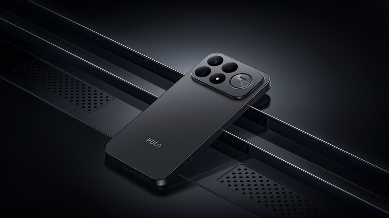 Poco F9 Ultra smartphone in red and black color options.