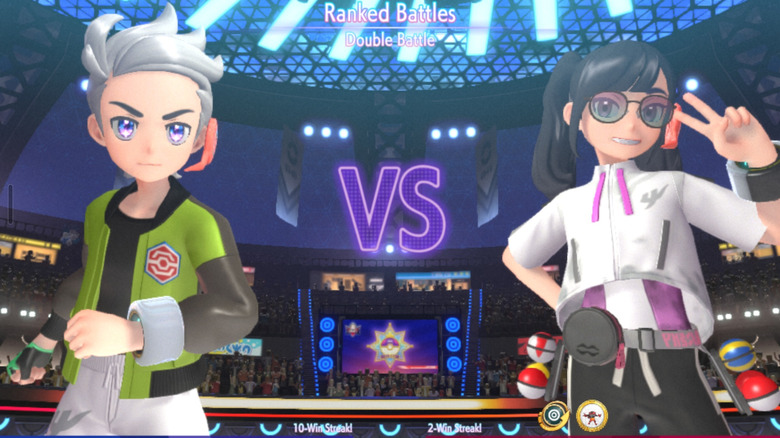 The battle intro in Pokemon Champions.