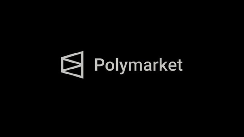 The Polymarket logo and lettering against a black background