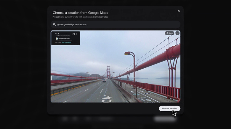 Google Project Genie Street View integration