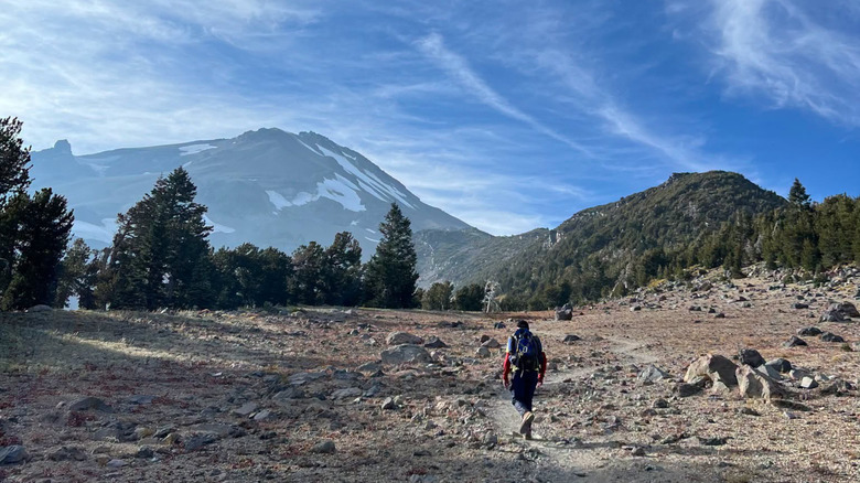 A person hiking