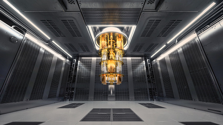 A quantum computer in an empty room.