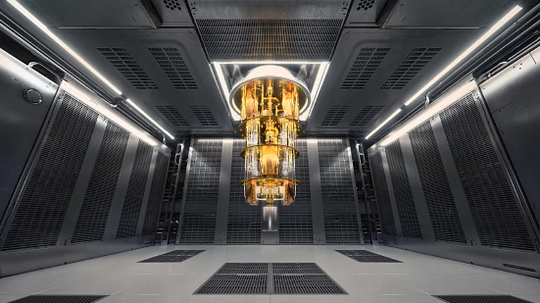 A quantum computer in an empty room.