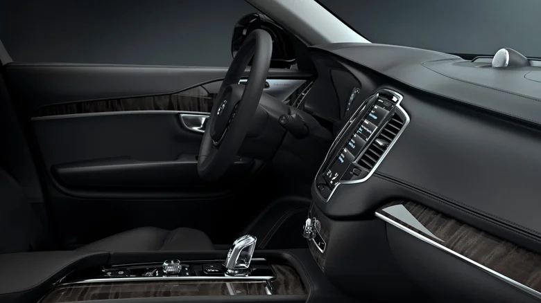 A Volvo car interior showing Android Auto active on its console.