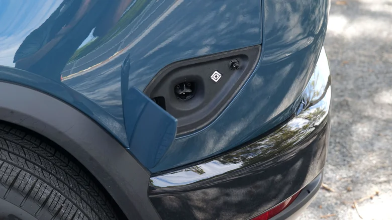 The Rivian R2 comes with a native NACS port for charging.