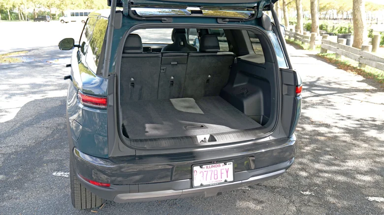 The back of the R2 has plenty of room for cargo, especially after you lift up its floor or fold the seats down.