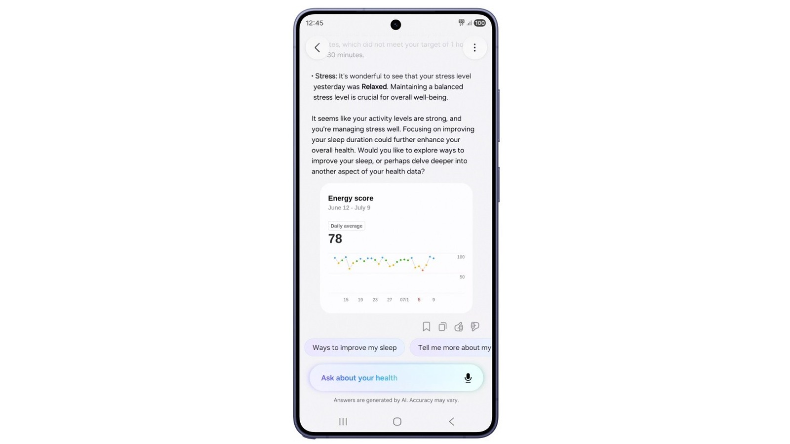 Samsung aims to help you make more sense of health data with a new AI-powered assistant