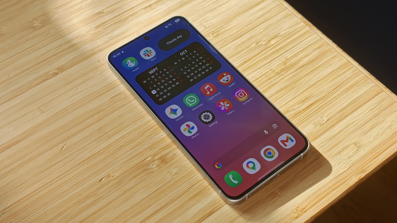 Samsung's Galaxy S26 FE on a table.